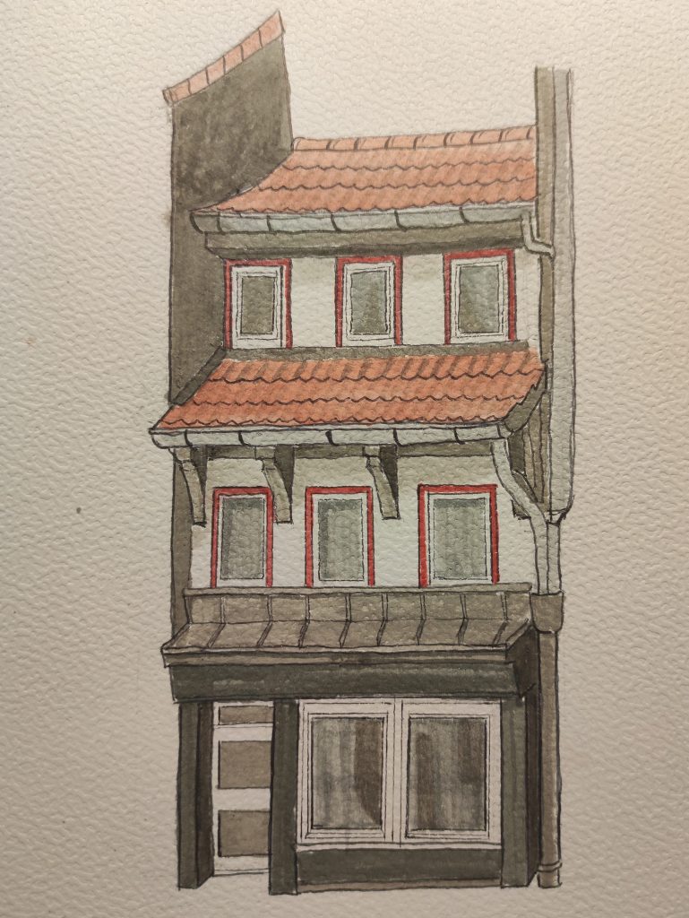 Aquarell Postkarte nach Fotovorlage