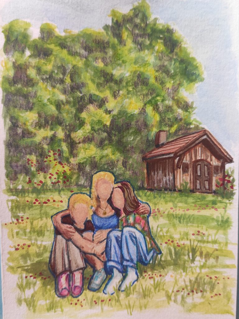 Postkarte Aquarell Gouoache Auftragsarbeit