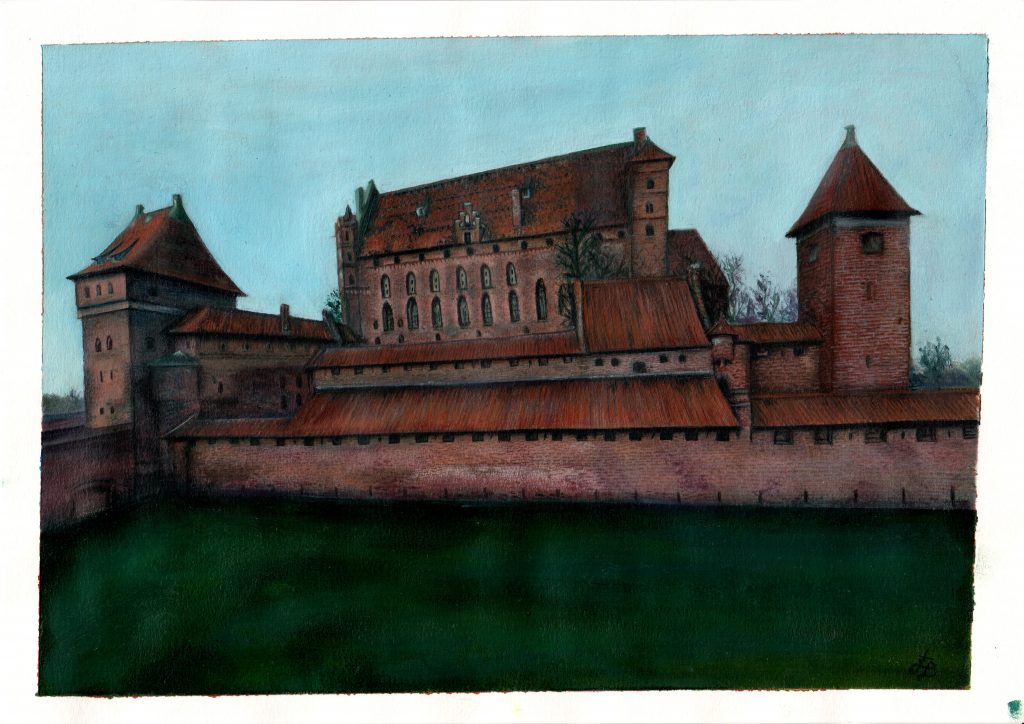 Ölgemälde Marienburg nach Fotovorlage