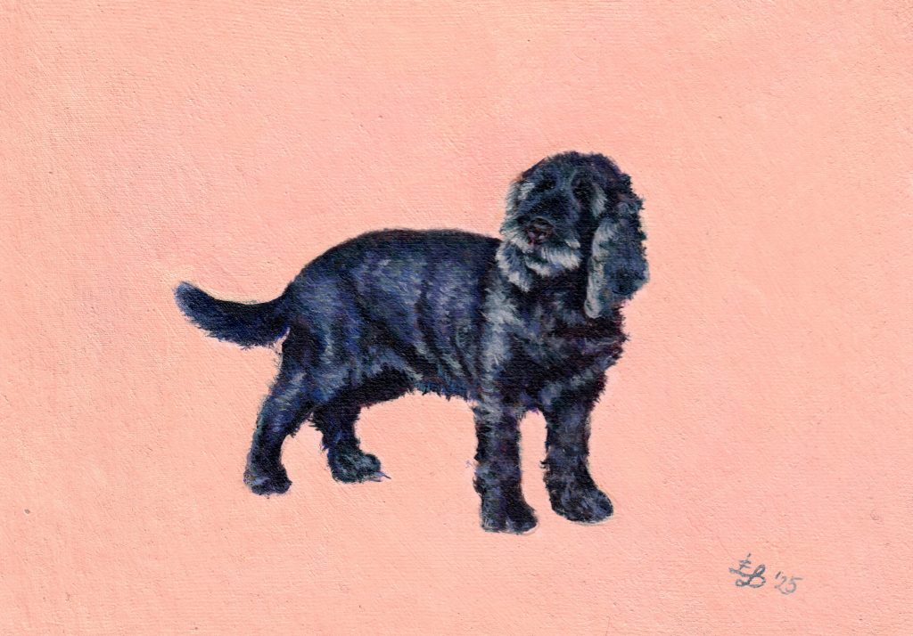Tierportrait Hund Ölmalerei 